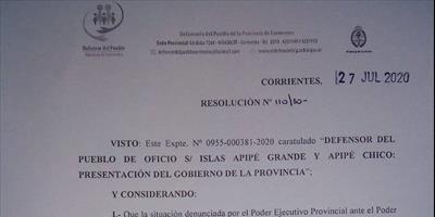 LA DEFENSORÍA DEL PUEBLO ADHIERE A PRESENTACIÓN DEL GOBIERNO DE LA PROVINCIA A LA NACIÓN